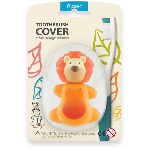 فليبرغطاء فرشاة اسنان حل تخزين مرح على شكل اسد