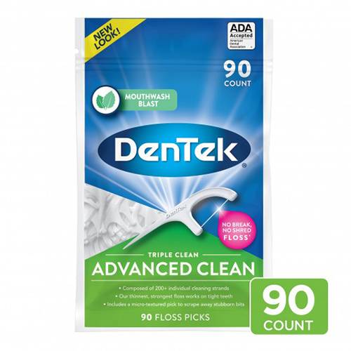 دينتيك تريبل كلين ادفانسد كلين خيط تنظيف الاسنان 90قطعة