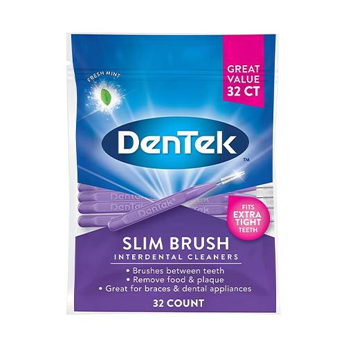 دينتيك فرشاة اسنان سليم لتنظيف ما بين الاسنان بنكهة النعناع المنعش 32قطعة