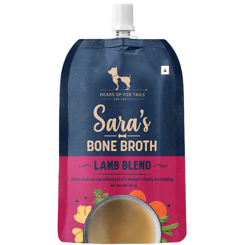 هيدز اب فور تيلز سارة مرق عظام لحم ضأن للكلاب 150مل