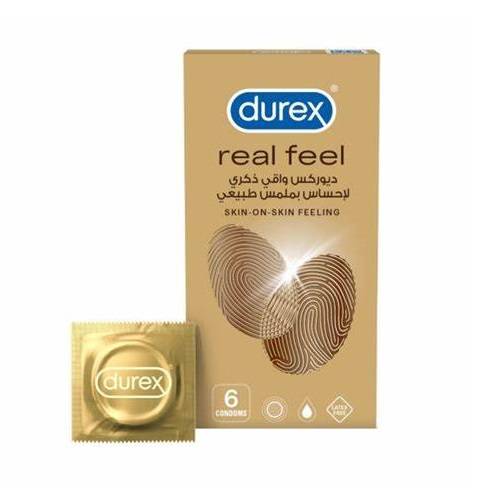 ديوركس ريل فيل الاحساس بملمس طبيعي خال من اللاتكس 6واقي ذكري