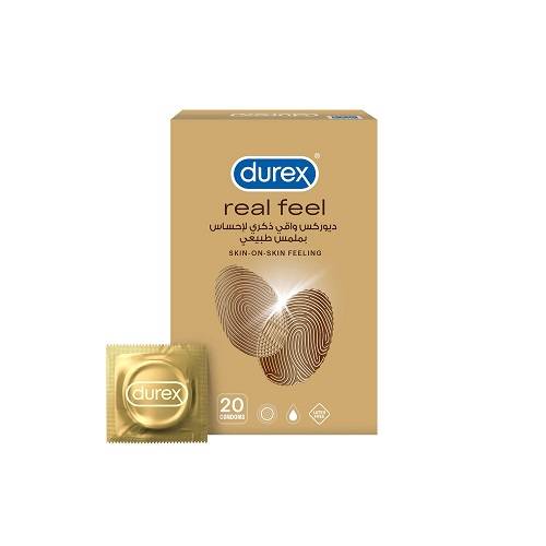 ديوركس ريل فيل الاحساس بملمس طبيعي خال من اللاتكس 20واقي ذكري