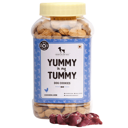 هيدز اب فور تيلز بسكويت للكلاب بكبدة الدجاج 320جم