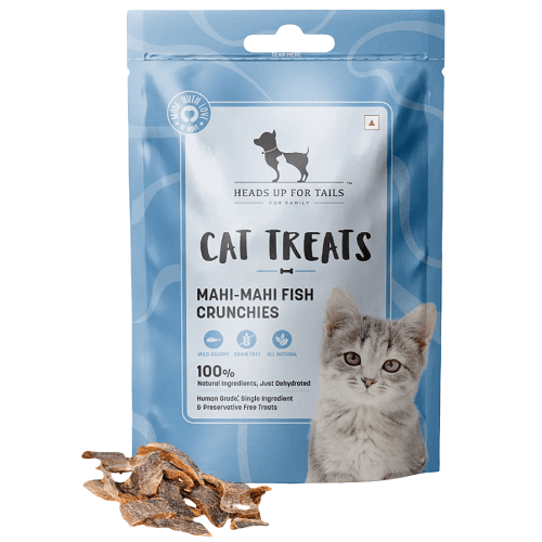 هيدز اب فور تيلز سمك ماهي ماهي المقرمش للقطط 35جم