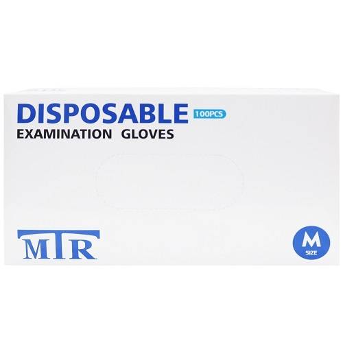 ام تي ار كفوف فينيل 100حبة مقاس.M