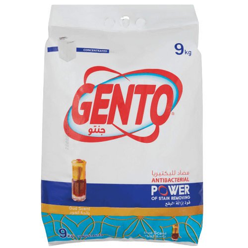 جنتو مسحوق غسيل عالي الرغوة برائحة العود 9كجم