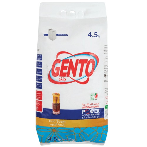 جنتو مسحوق غسيل عالي الرغوة برائحة العود 4.5كجم