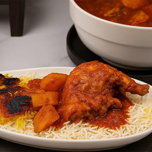 مرق دجاج مع ارز