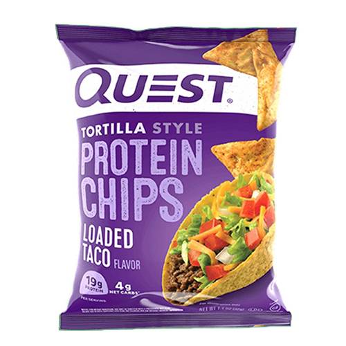 كويست رقائق بروتين بنكهة التاكو المحملة على طريقة التورتيلا 32جم