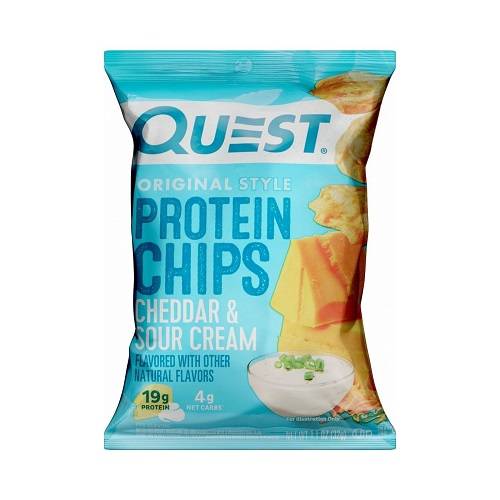 كويست رقائق بروتين بنكهة الجبن الشيدر والقشدة الحامضة 32جم
