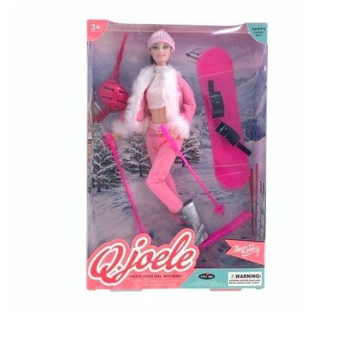 باربي دميه التزلج وردي رقم.3