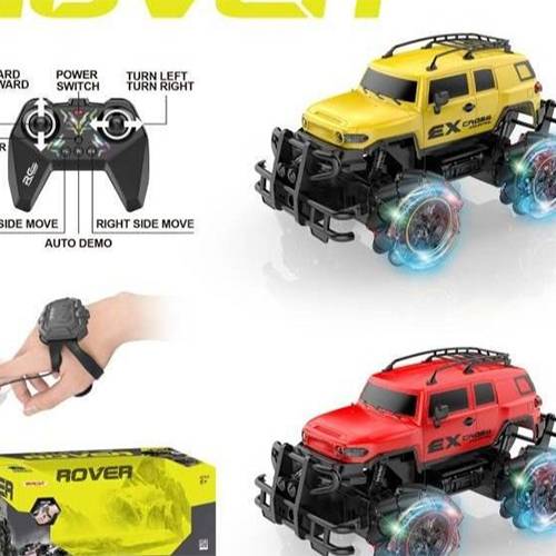 سيارة جيب مع ريموت وساعه احمر موديل رقم.724DSA