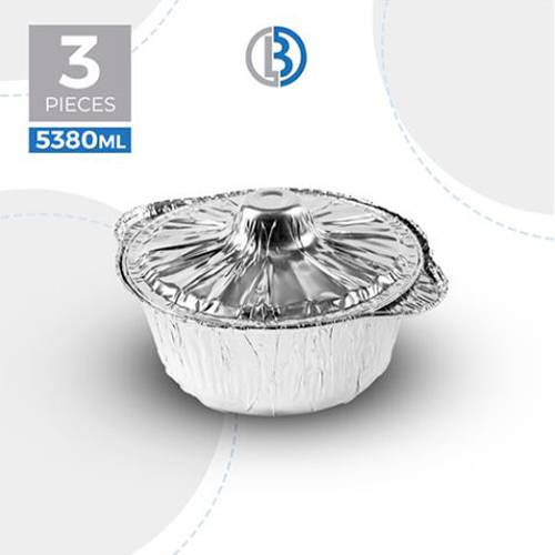 جدر الومنيوم مع غطاء سعة 5.38لتر شد 3حبة موديل رقم.P073