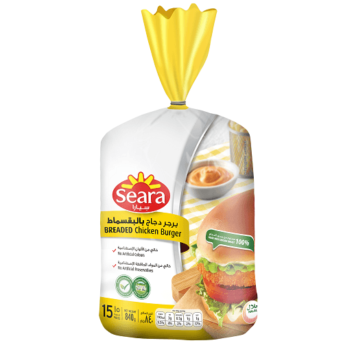 سيارا برجر دجاج بالبقسماط 15قطعة 840جم
