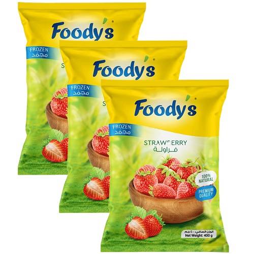 فوديز فراولة مجمدة 400جم 3حبة