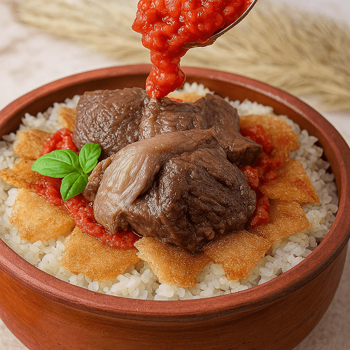 وجبه فته لحم