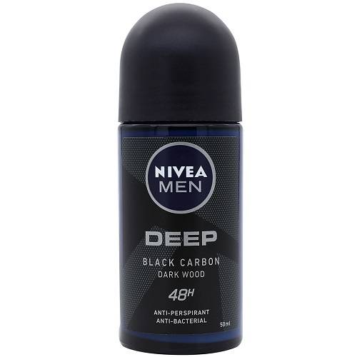 نيفيا مزيل عرق رول ديب دارك وود بالكربون الاسود للرجال 50مل