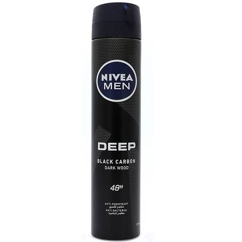 نيفيا مزيل عرق سبراي ديب دارك وود بالكربون الاسود للرجال 200مل