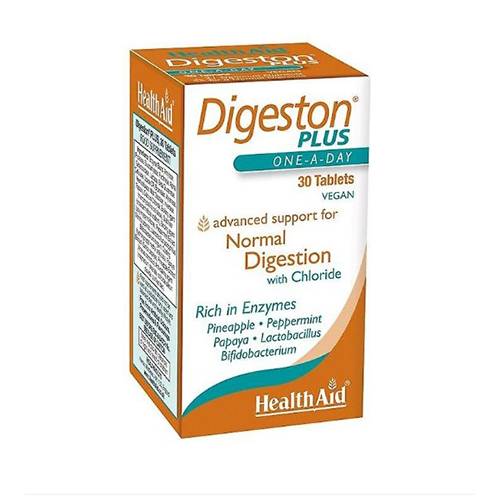 هيلث ايد دايجستون بلس دعم متقدم للهضم الطبيعي مع الكلوريد 30قرص نباتي