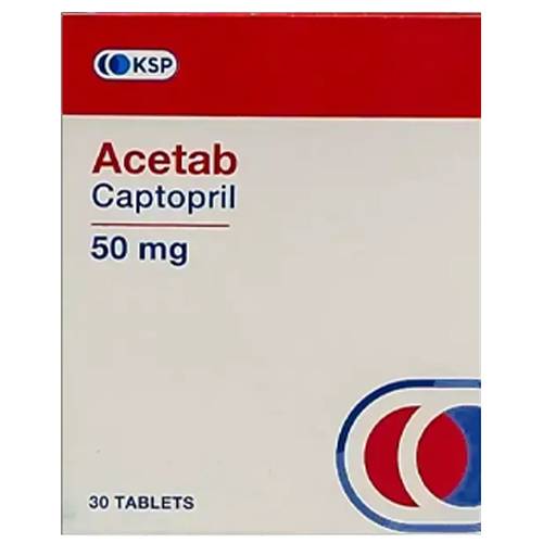 اسيتاب 50مجم كابتوبريل لعلاج ارتفاع ضغط الدم 30قرص