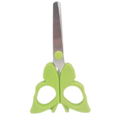 مقص ستانلس صغير بمقبض سيليكون لون اخضر