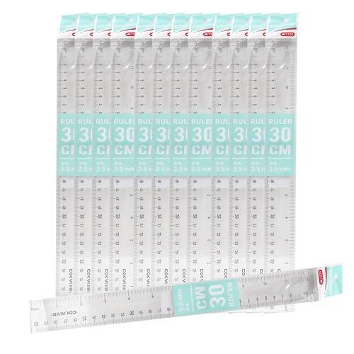 مسطرة بلاستيك 30سم 12حبة رقم.A-1330