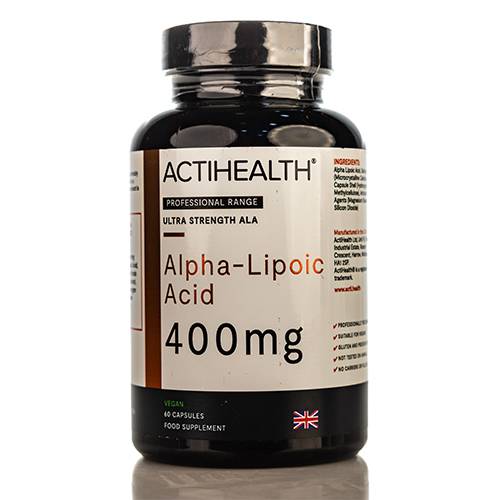 اكتي هيلث الفا ليبويك اسيد 400مجم يساعد على تحييد الجذور الحرة الضارة بالخلايا 60كبسوله