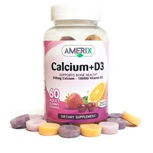 امريكس كالسيوم و دي3 علكة للبالغين 60علكة