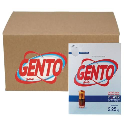 جنتو مسحوق غسيل عالي الرغوة برائحة العود 2.25كجم 4حبة