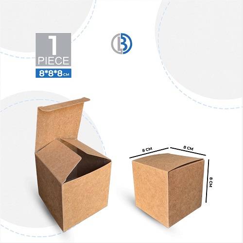 علب كرتون كرافت 8×8×8سم 1حبة