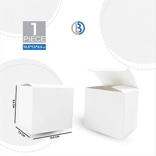 علب كرتون بيضاء 10.5×7.5×9.5سم 1حبة