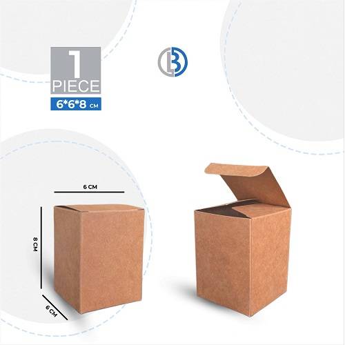 علب كرتون كرافت 6×6×8سم 1حبة