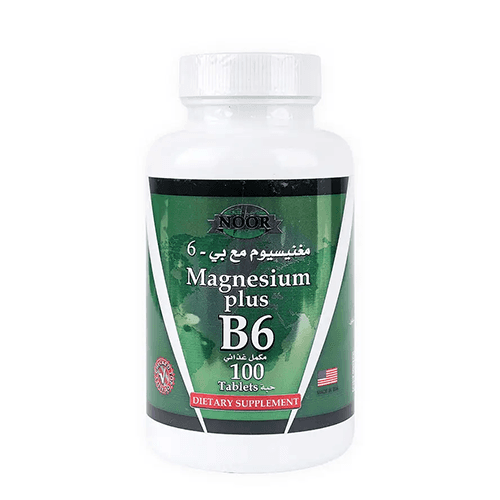 نور مغنيسيوم بلس بي6 مكمل غذائي يساهم في دعم صحة الاعصاب والعضلات 100قرص