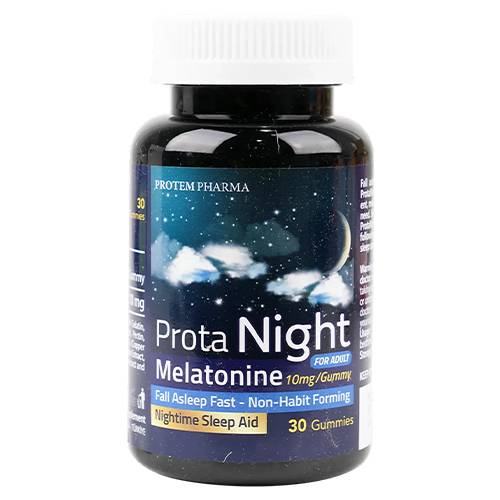 بروتيم فارما بروتا نايت علكة ميلاتونين 10مجم منظم طبيعي للنوم 30قرص