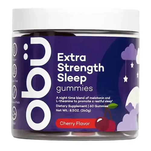 اوبو اكسترا سترينث سليب مكمل غذائي لتعزيز الاسترخاء وتحسين جودة النوم بالكرز 60حلاو 240جم