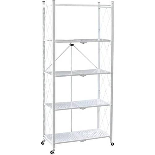 عربة تخزين معدنية قابلة للطي 5ارفف ابيض موديل رقم.K889-WH