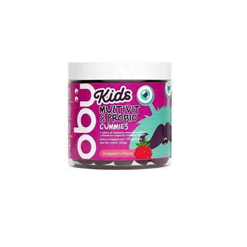 اوبو حلاو فيتامينات متعددة وبروبيوتيك للاطفال بنكهة التوت العليق 90حلاو 270جم