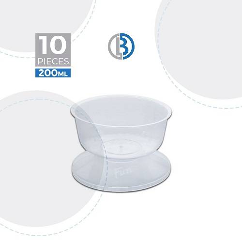 كريستال باك كوب حلويات مع غطاء 200مل 10حبة