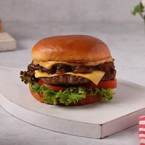 ساندويتش برجر لحم