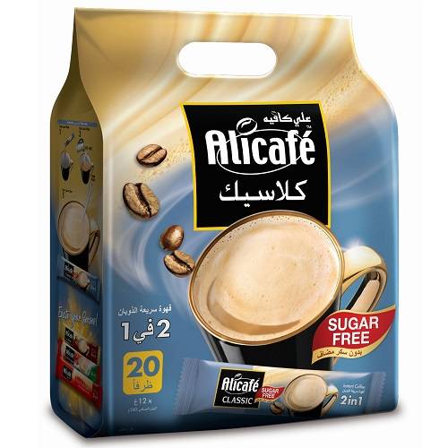 علي كافيه كلاسيك قهوة سريعة التحضير 2في1 12جم 20ظرف