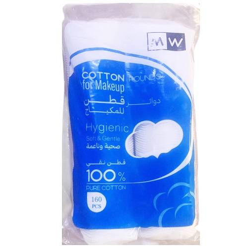 ام دبليو دوائر قطنية للمكياج 160حبة