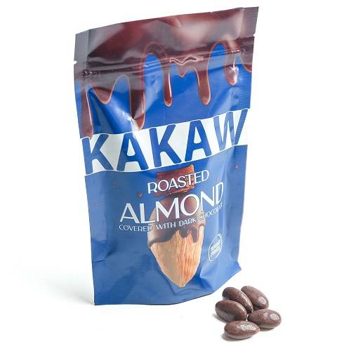 كاكاو لوز محمص مغطى بالشوكولاتة الداكنة بدون سكر 80جم