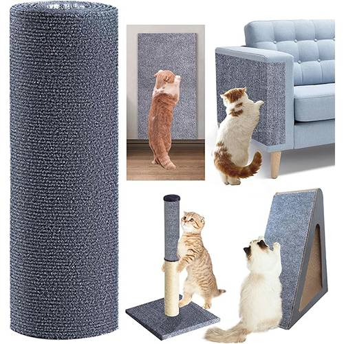 بيتديكشن سجادة خدش للقطط لحماية الاريكة رمادي