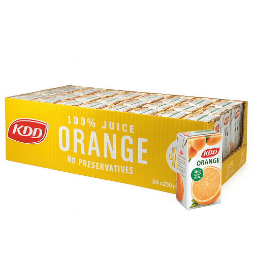 كي دي دي عصير البرتقال 250مل 24حبة