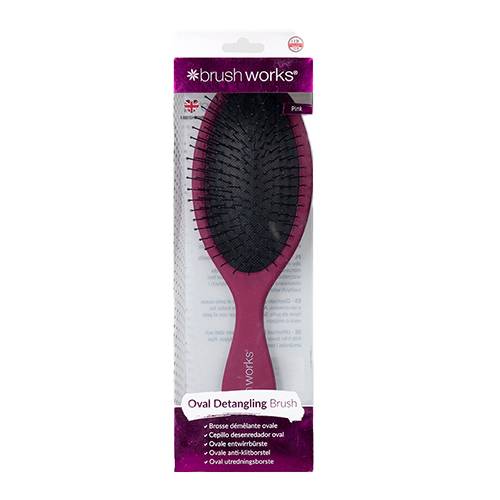 براش ووركس فرشاة للشعر بيضاوية الشكل وردي