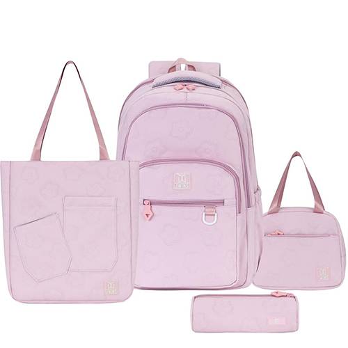 توينز مجموعة العودة الى المدرسة حقيبة ظهر مقلمة حقيبة اكل وحقيبة رياضة 4قطع #17