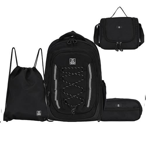 توينز مجموعة العودة الى المدرسة حقيبة ظهر مقلمة حقيبة اكل وحقيبة رياضة 4قطع #1