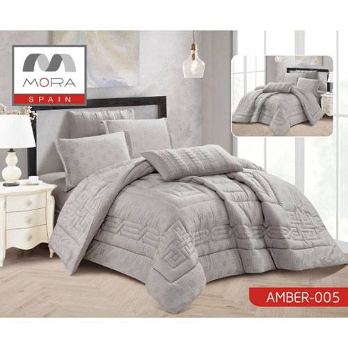مورا امبير كينج 005 لحاف نفرين 240x260سم 6قطع فضي موديل رقم.J-1109