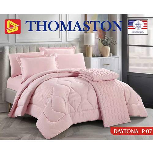 توماستون دايتونا طقم لحاف مزدوج كينج 7قطع وردي موديل رقم.J-1115