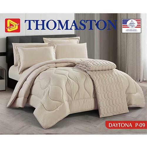 توماستون دايتونا طقم لحاف مزدوج كينج 7قطع بيج داكن موديل رقم.J-1115